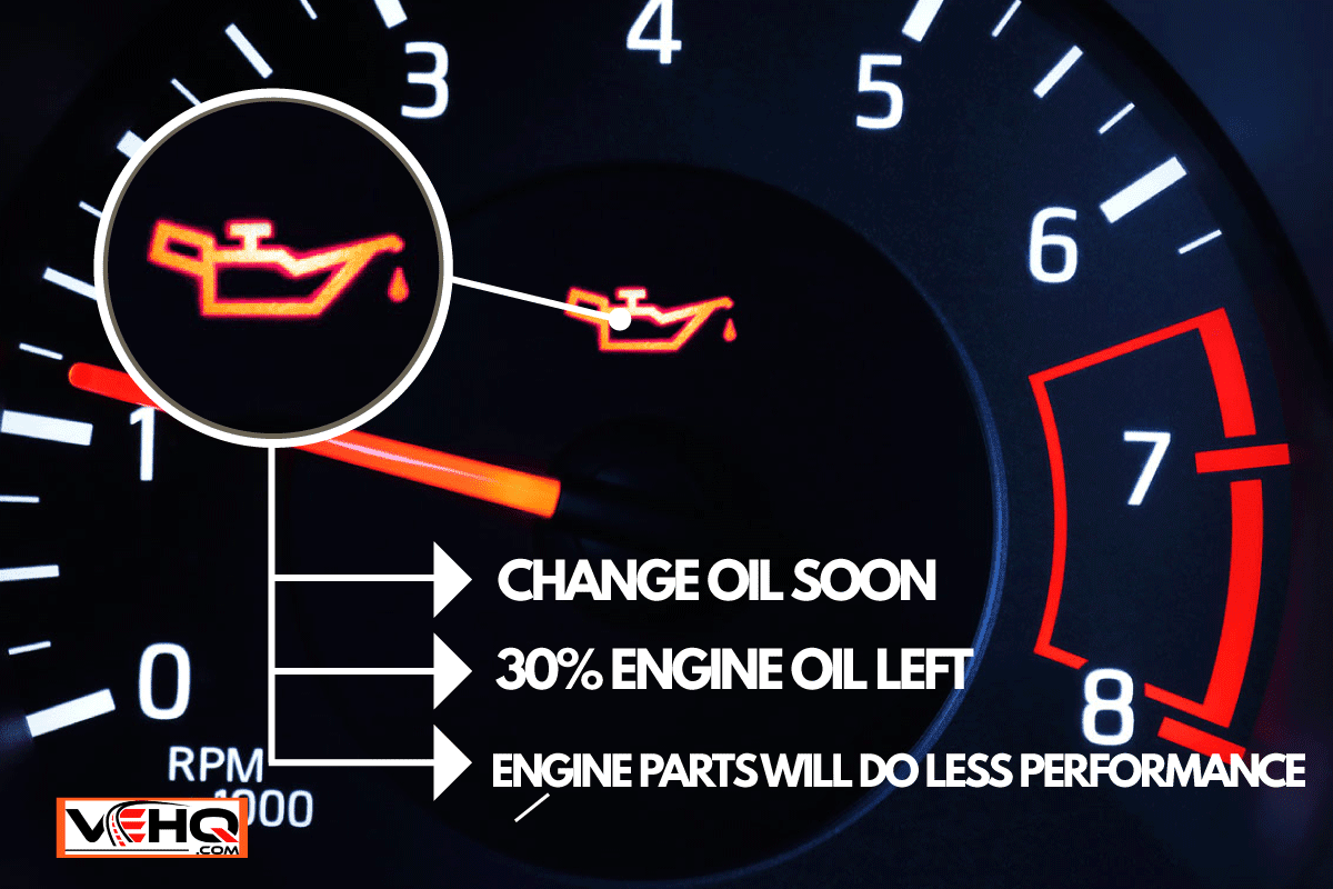 Oil pressure warning light illuminated on dashboard, What Does Remaining Oil Life Mean?
