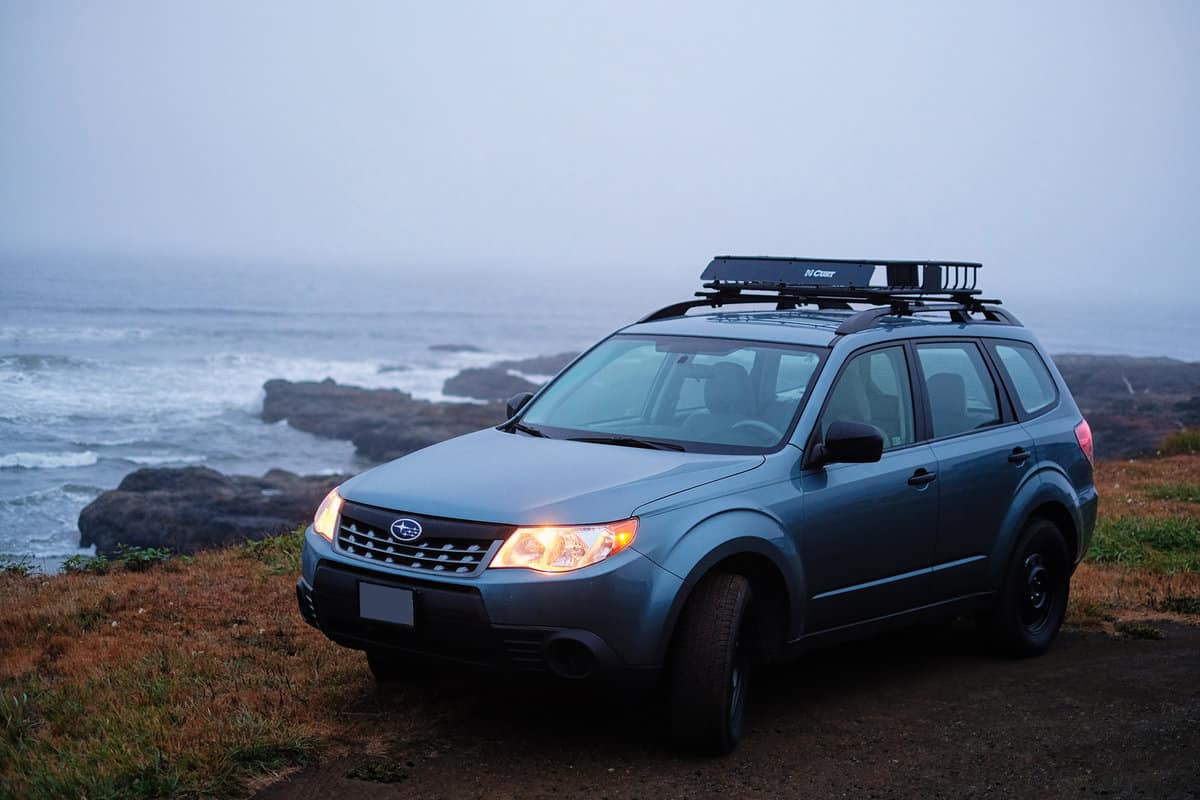 2012 Subaru Forester along Oregon coast