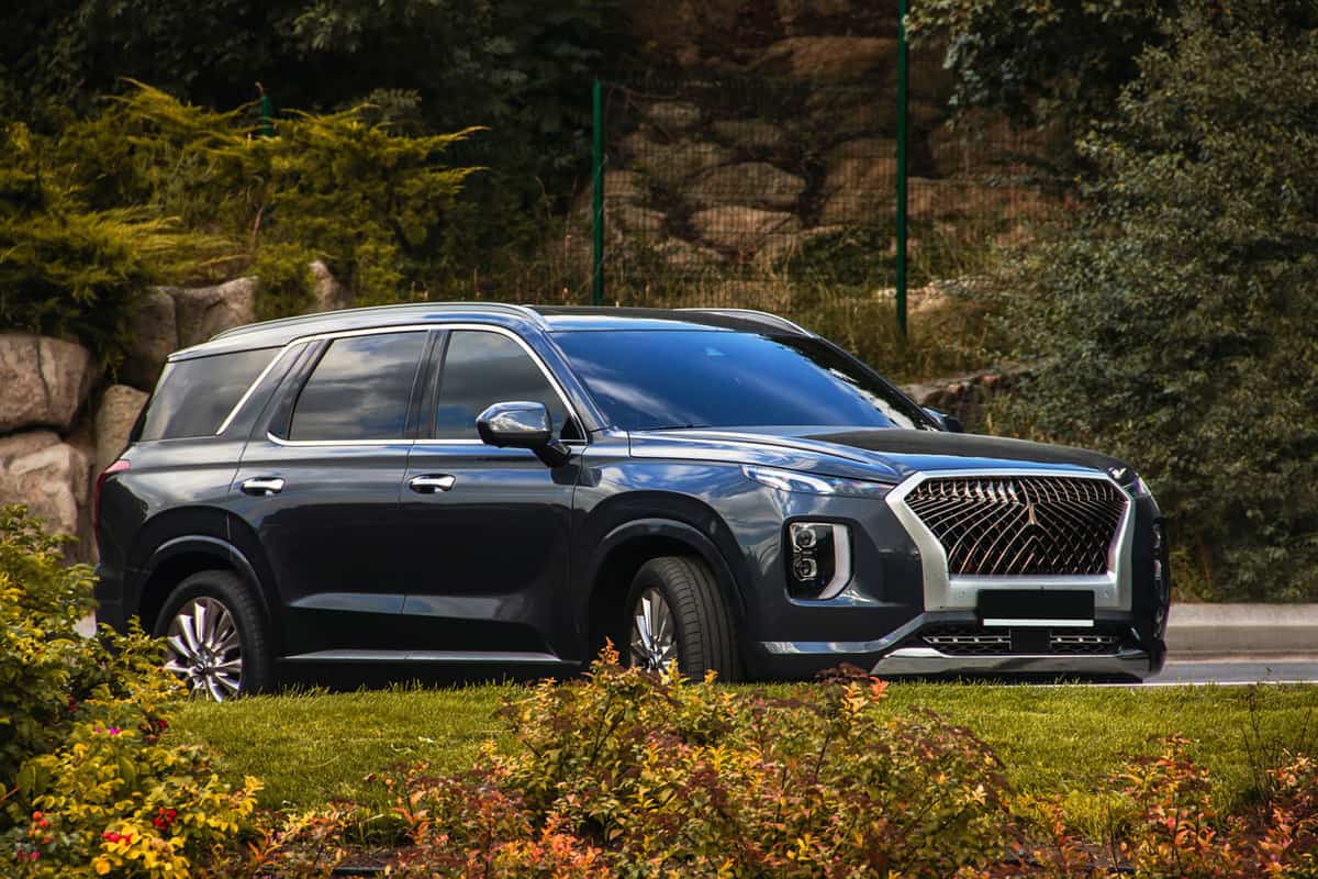 A Hyundai Palisade photographed on the parking lot