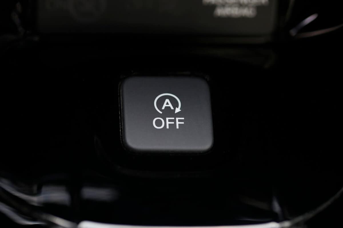 Auto Start/Stop button automatically shuts off the engine when the vehicle comes to a full stop.