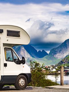 Camper Car Motor Home with gorgeous view, What's The Best Paint For Camper Exterior?