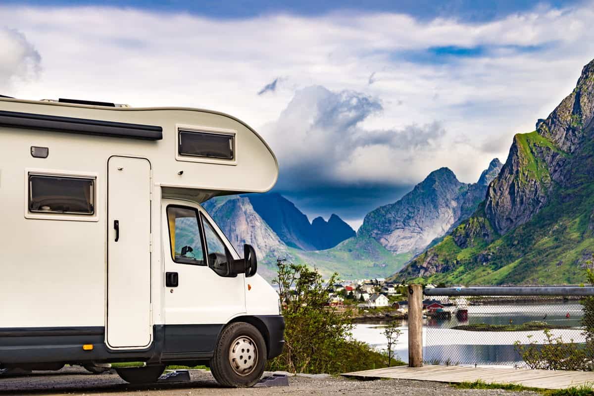 Camper Car Motor Home with gorgeous view