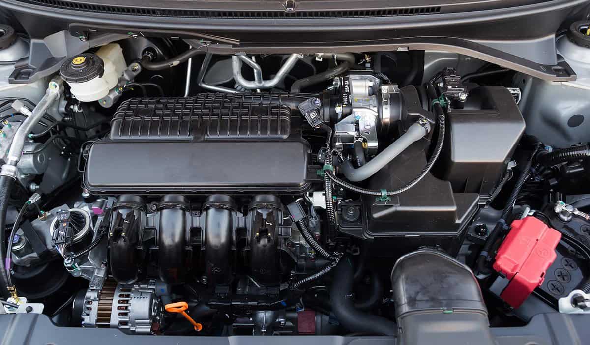 Detail of new car engine