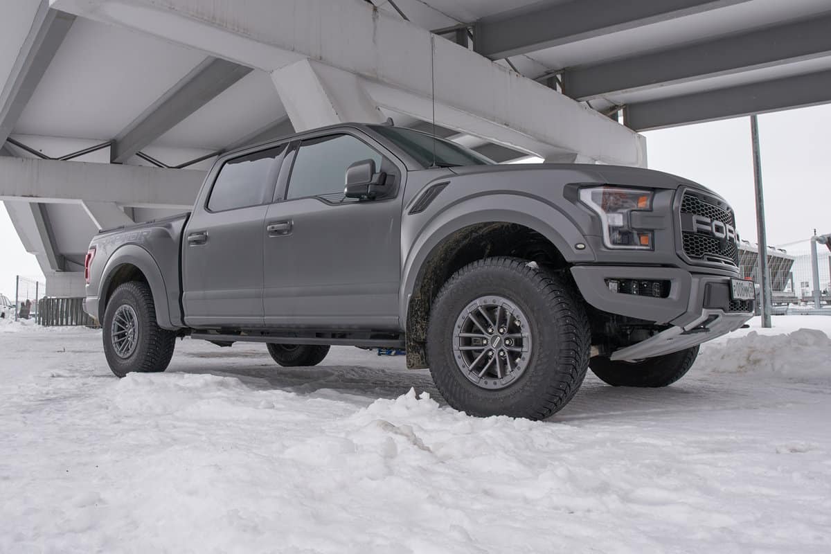 Ford F-150 Raptor on the parking.