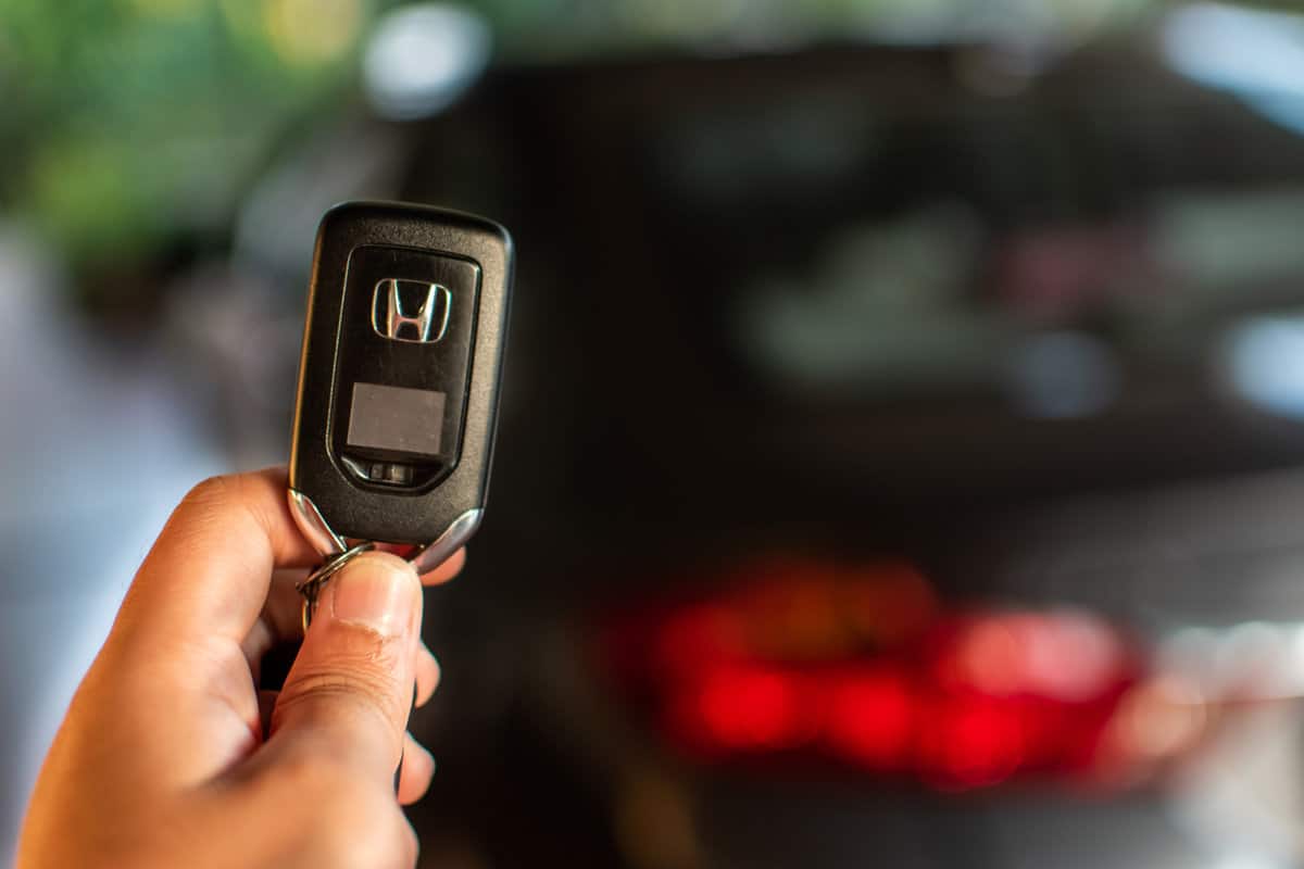 Honda logo on a car key