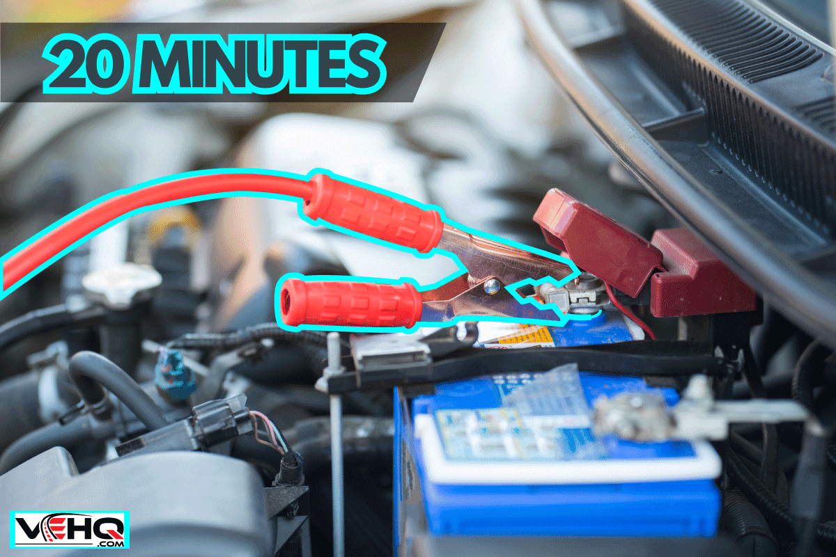 battery charging cables transferring power to a dead battery, How Long To Charge A Car Battery With Jumper Cables?