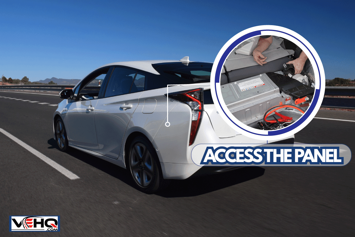 Toyota Prius driving on the highway. This model is the most popular hybrid vehicle in the world., How To Open Prius Trunk Without Power [Dead Battery]