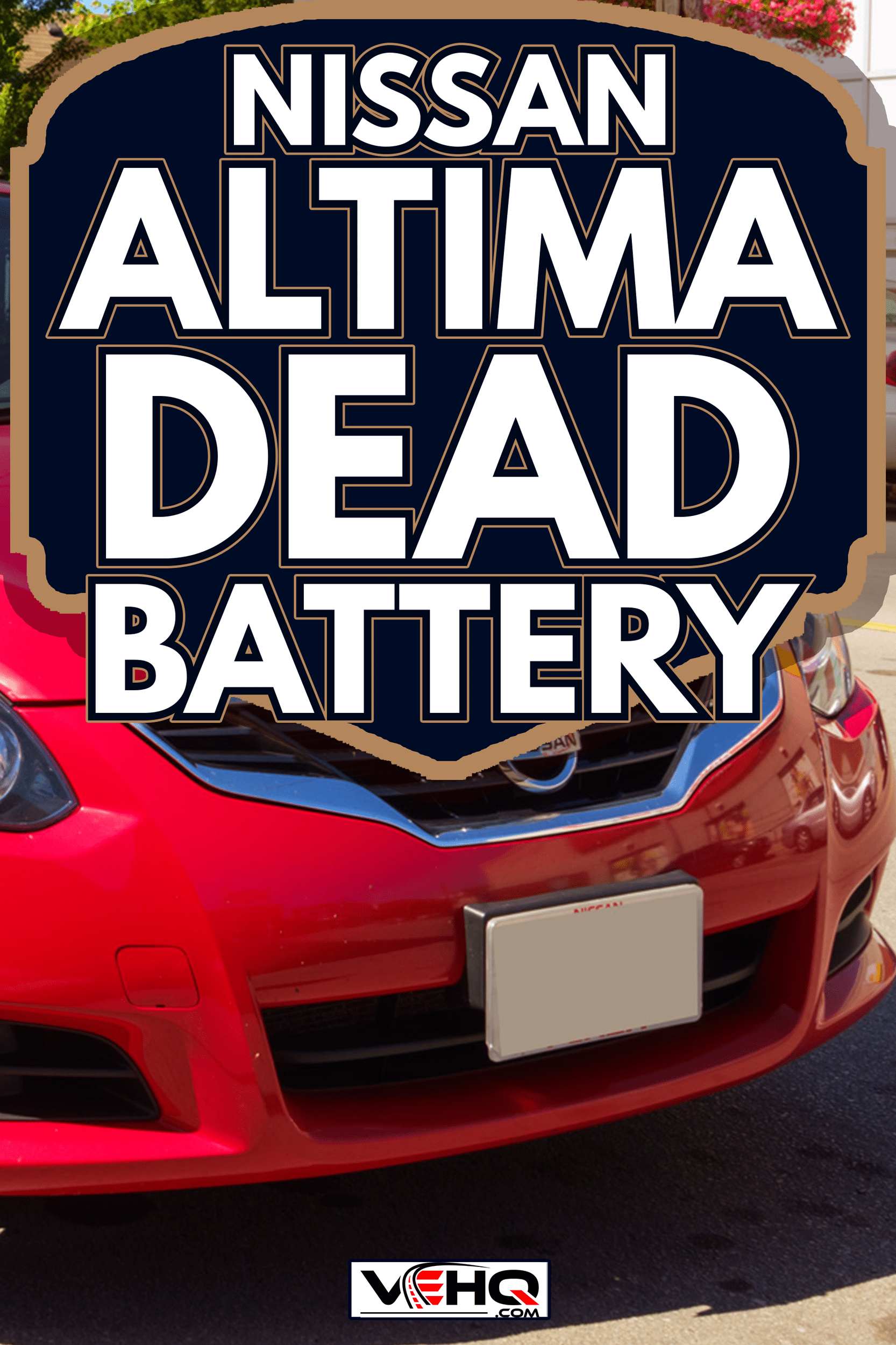 Red colored fourth generation Nissan Altima coupe parked on the street - Nissan Altima Dead Battery—Symptoms And Solutions