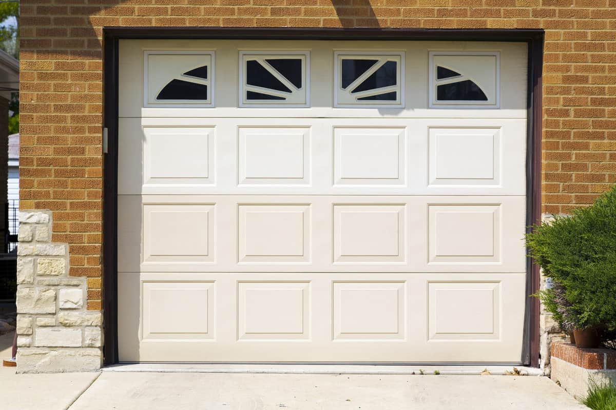white american garage door