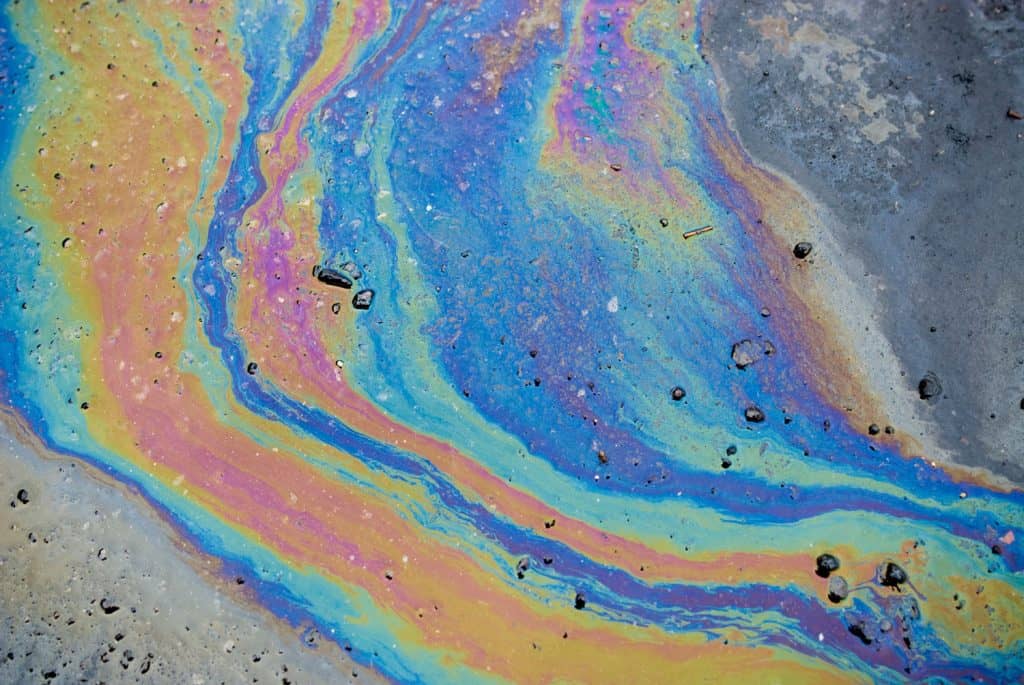 An oil spill