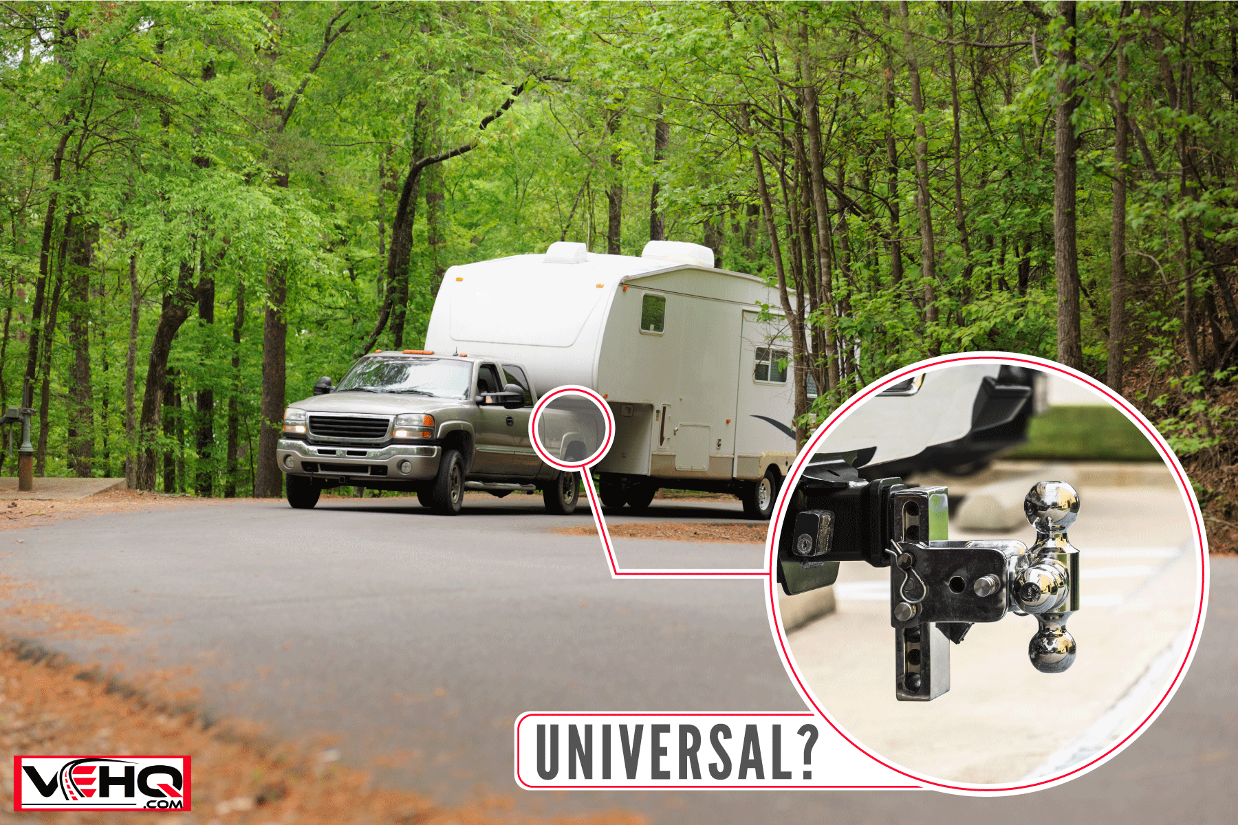 Truck going through a tight corner while towing a fifth wheel, Are 5th Wheel Hitches Universal?