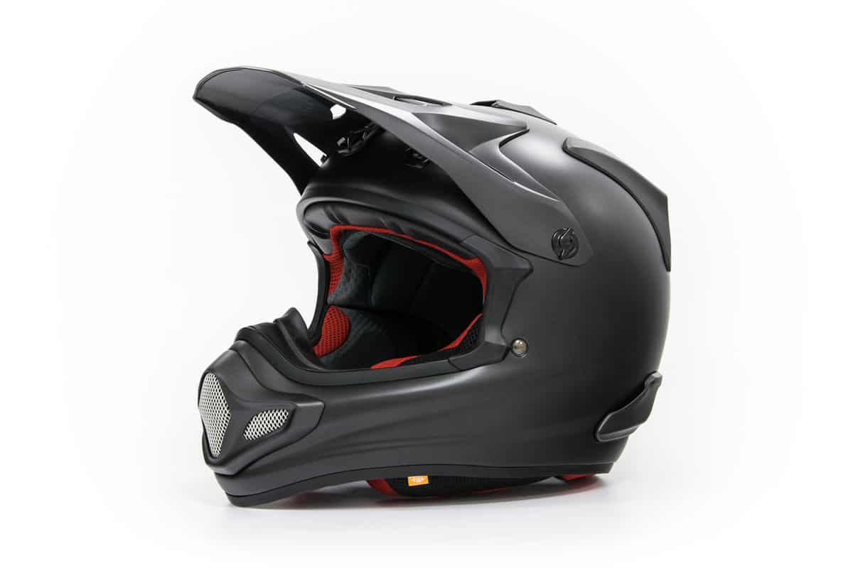 Black motocross helmet