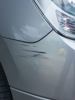 Bumper car scratched with deep damage to the paint, Can You Use Acetone On Car Paint?
