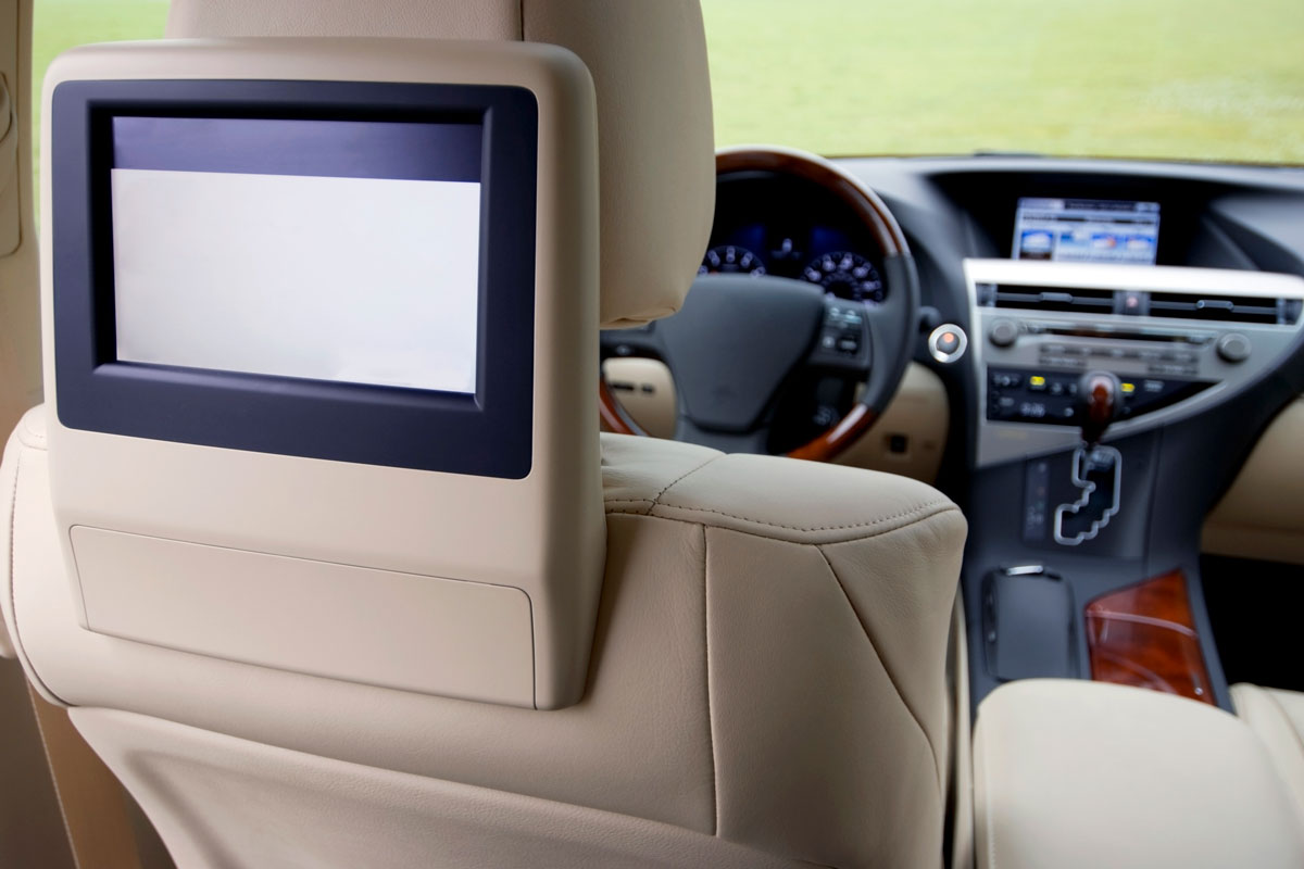 Entertainment screen of an SUV