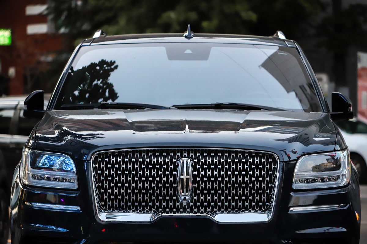 Front view luxury SUV car Lincoln Navigator