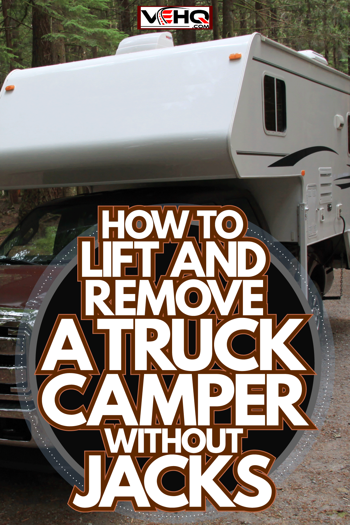Ford F150 carrying a white truck camper, How To Lift And Remove A Truck Camper Without Jacks