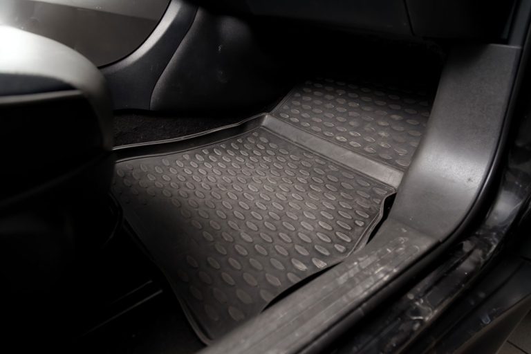 Passenger side car dirty car floor mat, How To Make Rubber Floor Mats Black And Shiny Again