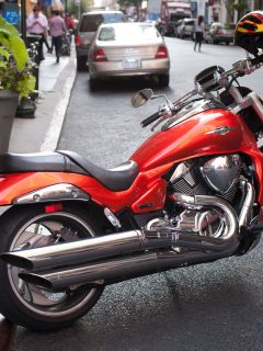 Suzuki Boulevard M109R parked on the corner of 32nd Street and Park Ave, How To Get A Motorcycle License In New York