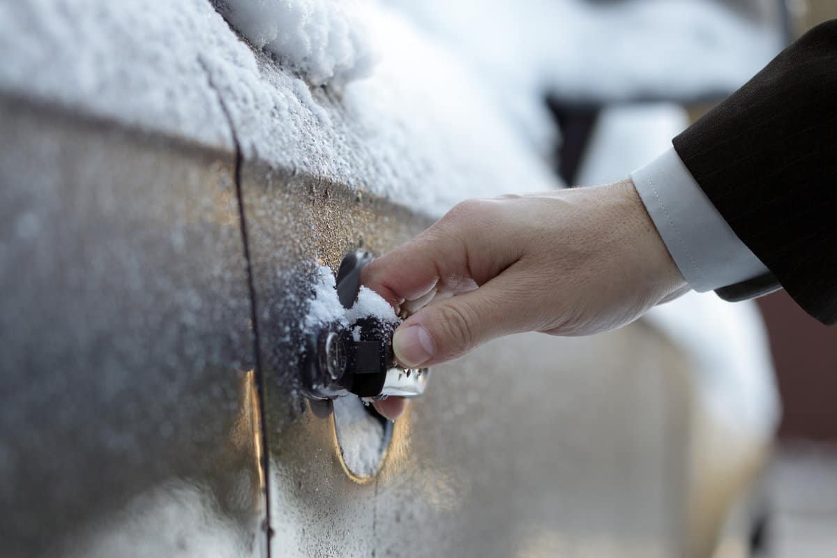 Unlocking a frozen car door