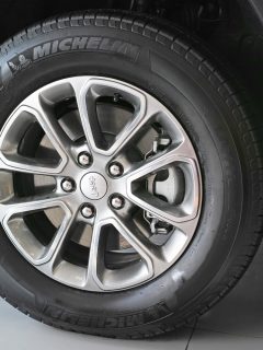 close up of a new michelin Tire