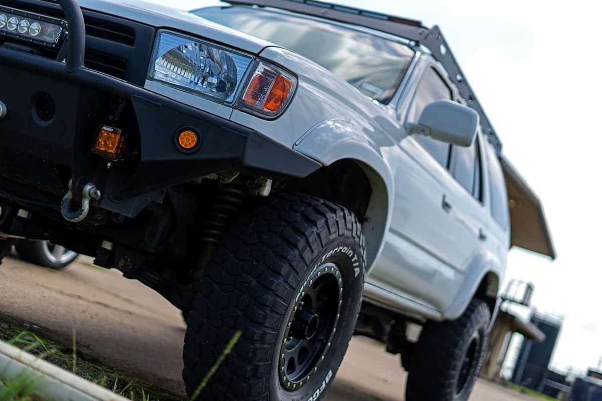 3rd generation Toyota 4runner front left corner view with Motto wheels