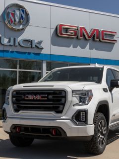 A GMC Sierra 1500 AT4 displayed at a dealership, Is My Truck A Half Ton?