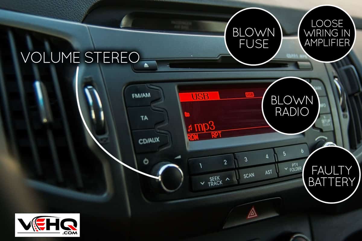 Car audio system front panel, Car Stereo Volume Goes Up And Down On Its Own - What's Wrong?