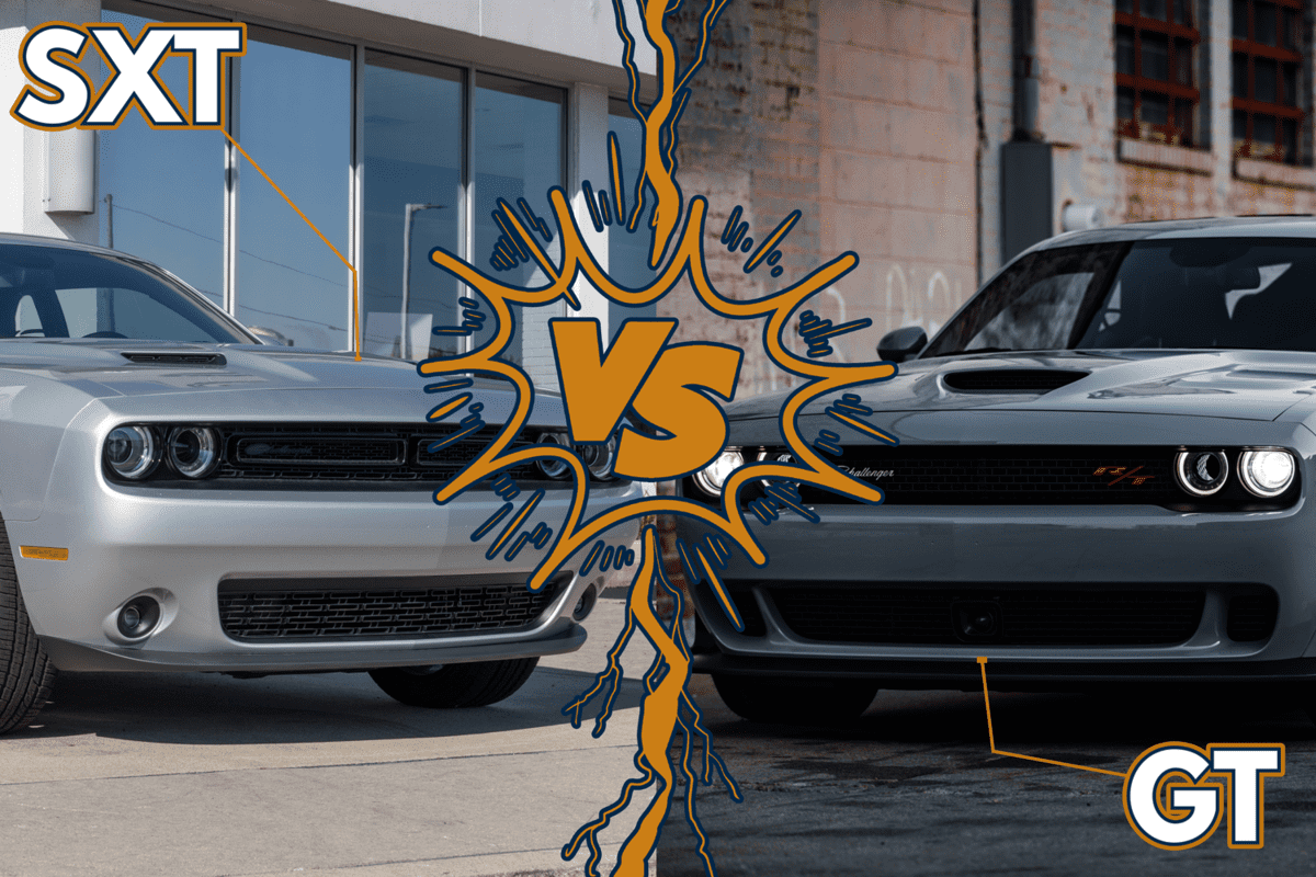 Dodge Challenger display. The Dodge Challenger is a product of Stellantis and comes in SXT, GT, RT, RT Scat Pack and SRT Hellcat models. - Dodge Challenger SXT Vs. GT Which To Buy