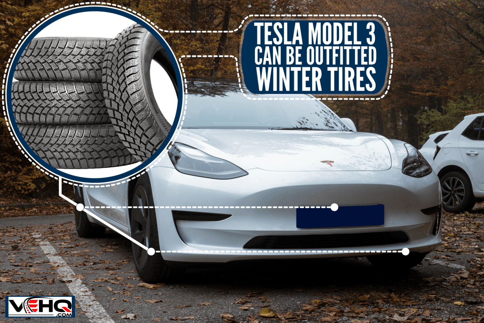 A white Tesla Model 3 photographed at a parking lot, Does Tesla Model 3 Need Winter Tires?