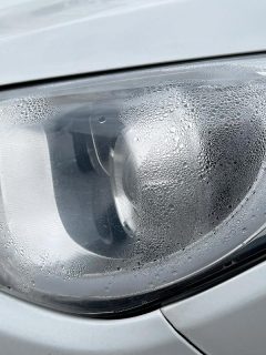 Foggy headlight with condensation in a modern car, How To Remove Moisture From Car Headlight [Inc. Without Opening]