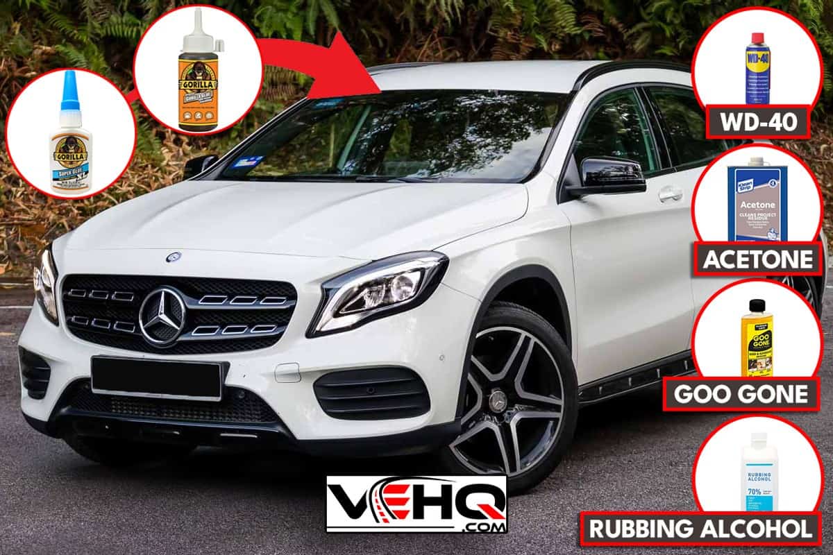 Mercedes Benz GLA 250 2019 white car, How To Remove Glue From Car Paint [Inc. Gorilla Glue And Superglue]