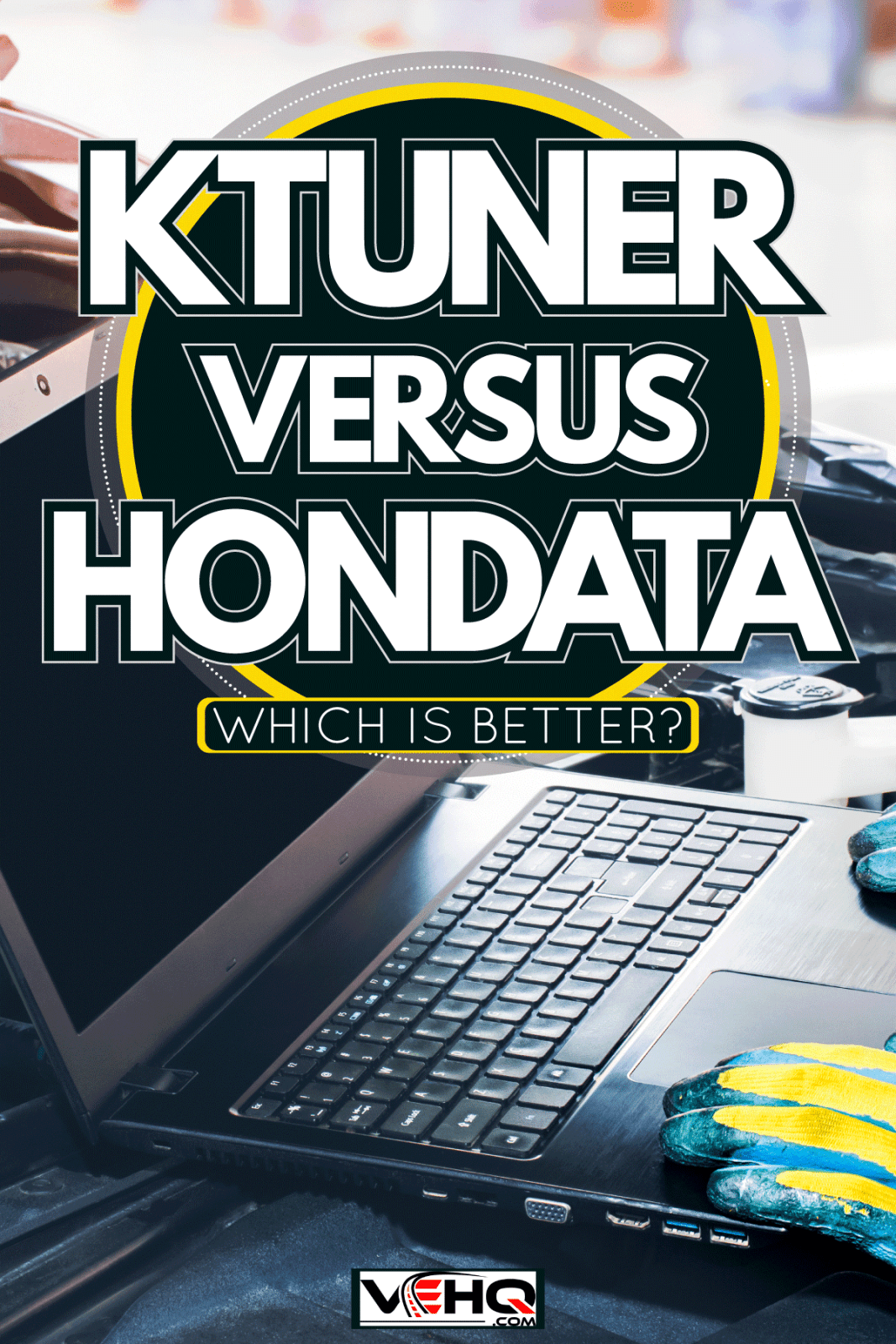 Technician tuning engine car with the computer laptop in repair garage, Ktuner Vs Hondata: Which Is Better?