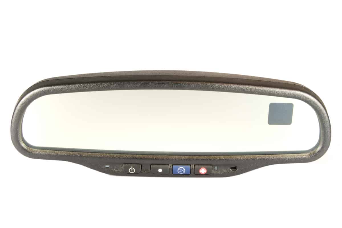 Rear View mirror with communication buttons