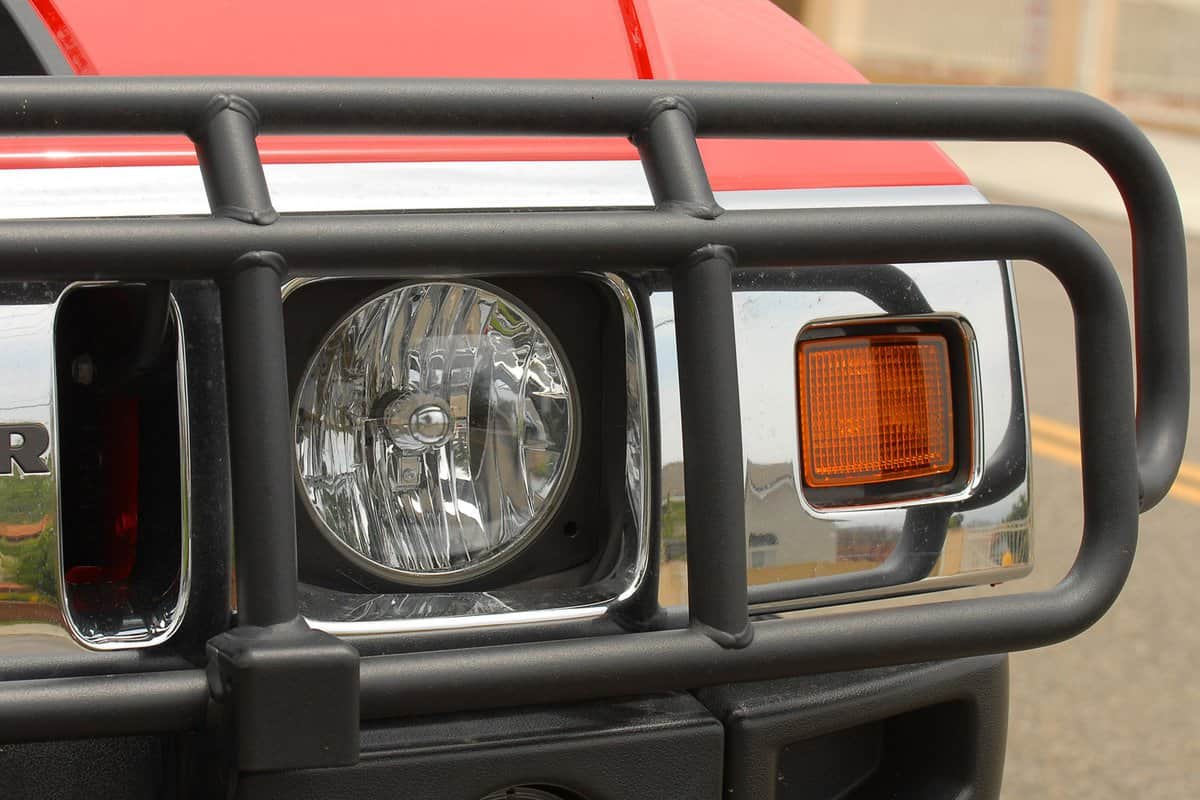 SUV headlight with grill guard