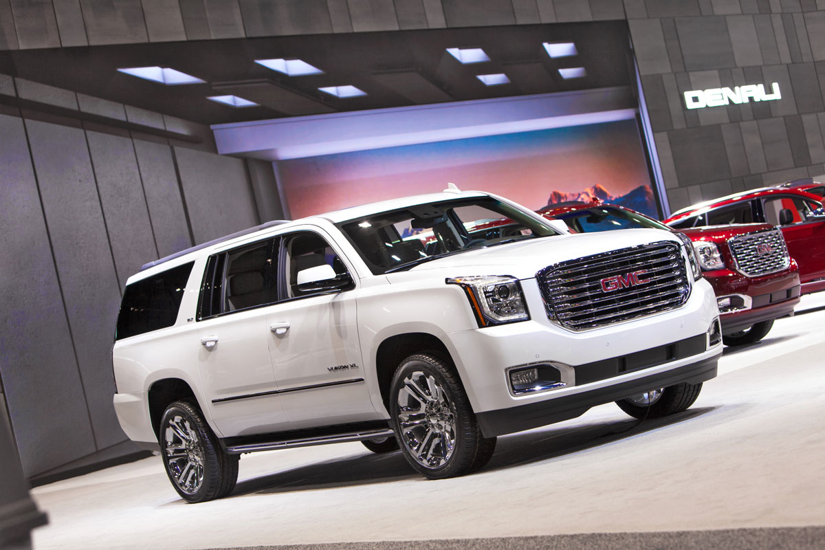 The 2018 Yukon Denali on display at the Chicago Auto Show
