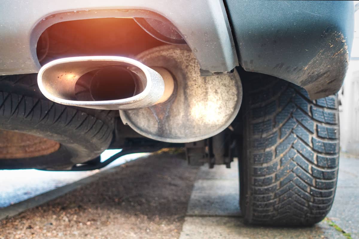 Up close photo of a car exhaust