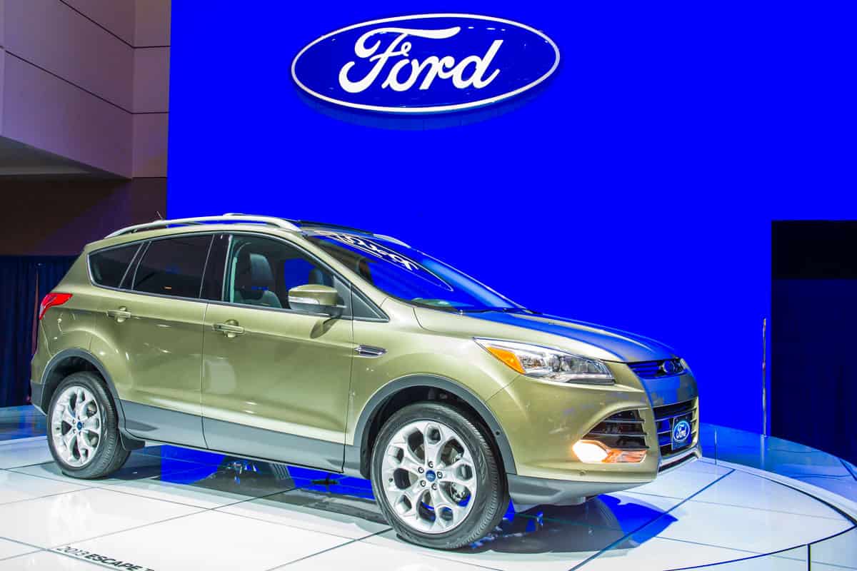 2014 Ford Escape Titanium SUV Truck Green at the Canadian International Auto Show in Toronto