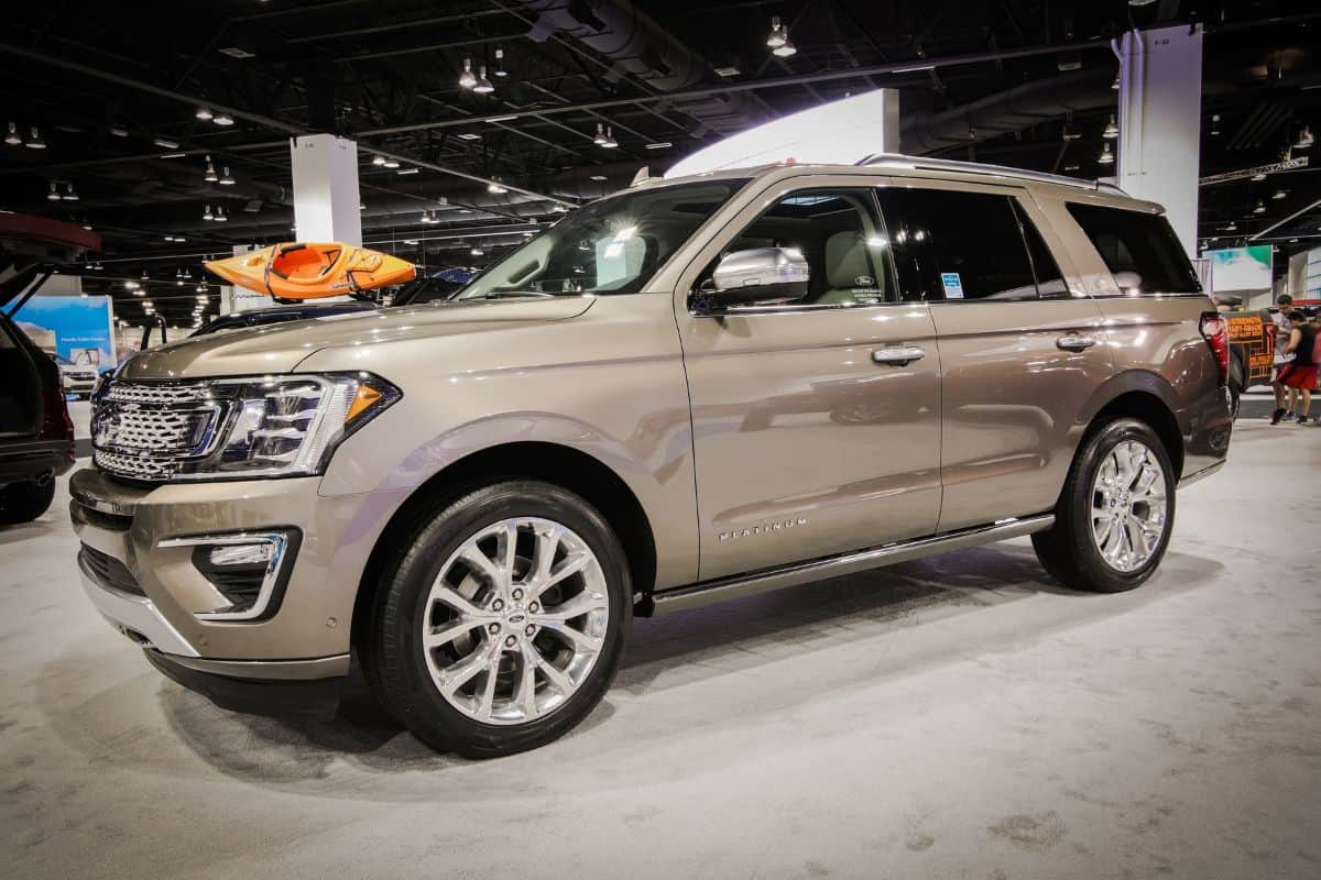  April 7, 2017: The All-New 2018 (Fourth generation) Ford Expedition at Denver Auto Show. It will enter production on Sep 25, 2017