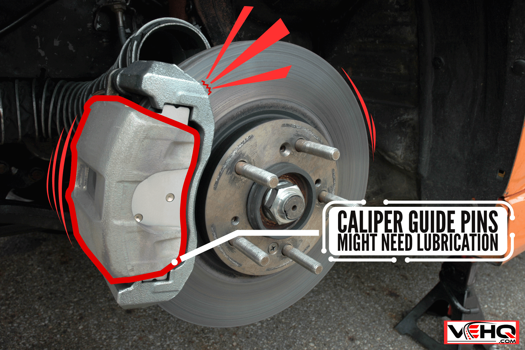 A car disk brake, Creaking Noise When Braking - What Could Be Wrong?