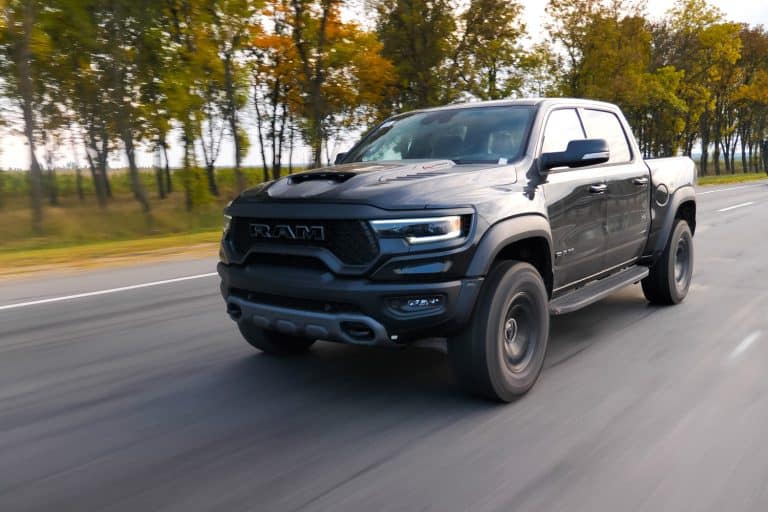 Dodge Ram TRX drives on a country road - Can Pickup Trucks Drive On Lakeshore Drive