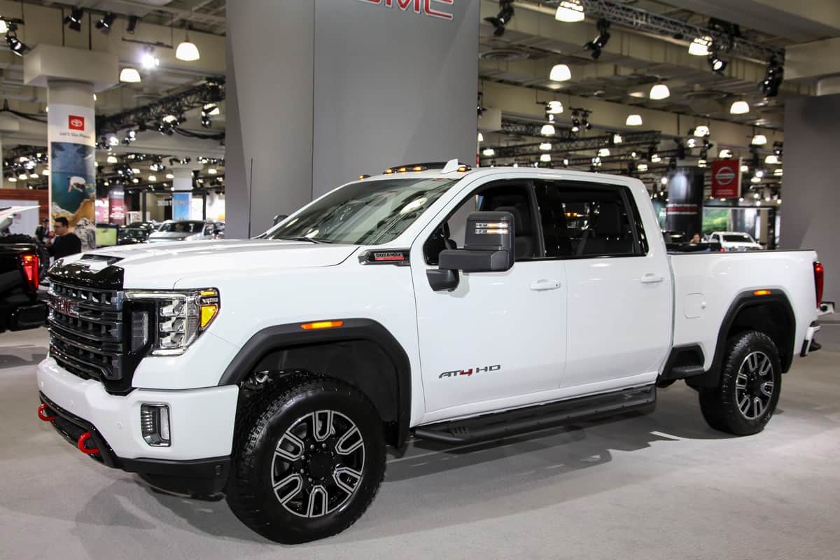 GMC Sierra at the New York International Auto Show 2019, at the Jacob Javits Center. 