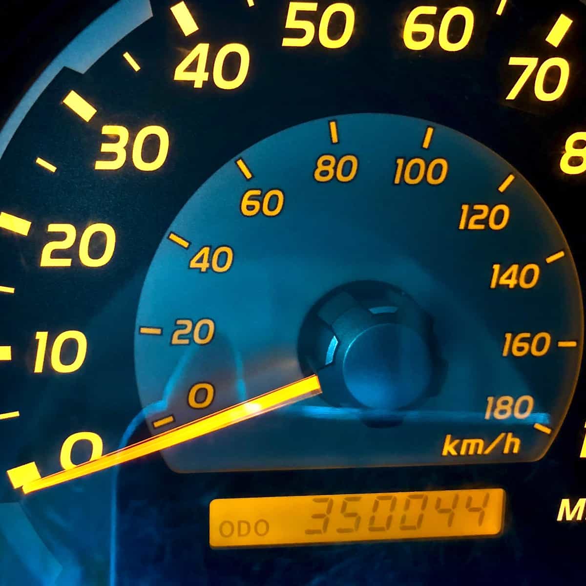 High mileage on vehicle odometer