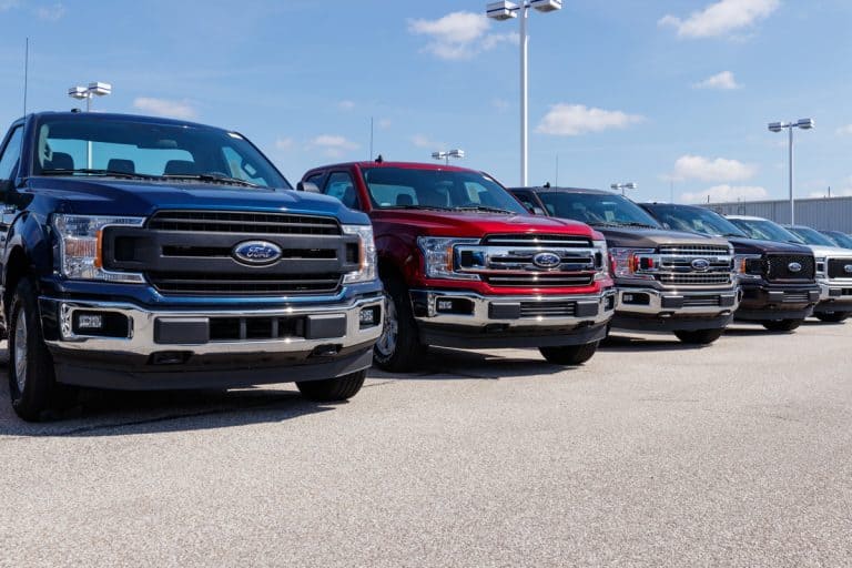 Ford F150 display at a dealership. Ford sells products under the Lincoln and Motorcraft brands I, What Do The Ford F-150 Gauges Mean? The Ultimate Driver's Guide