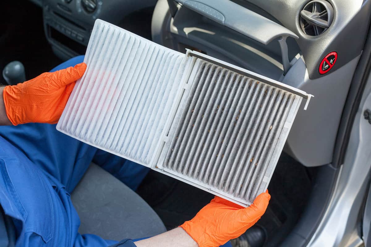 Replacing an old car cabin air filter