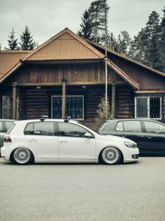 Three volkswagen golf mk 6 Grey, white, black, Stance tunned, Lowride cars on air suspencion, Bagged tuning, How Do I Reset My VW Transmission?