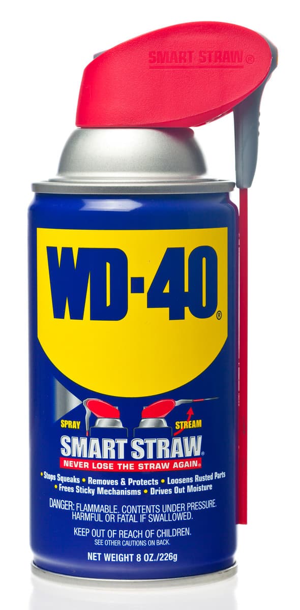 WD 40 on a white background