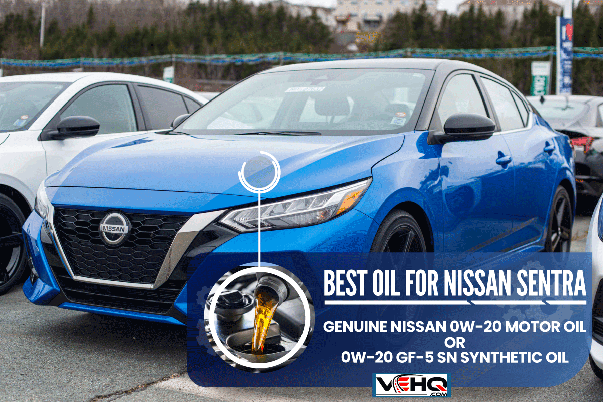 Blue 2020 Nissan Sentra sedan at a dealership, What Is The Best Oil For Nissan Sentra?