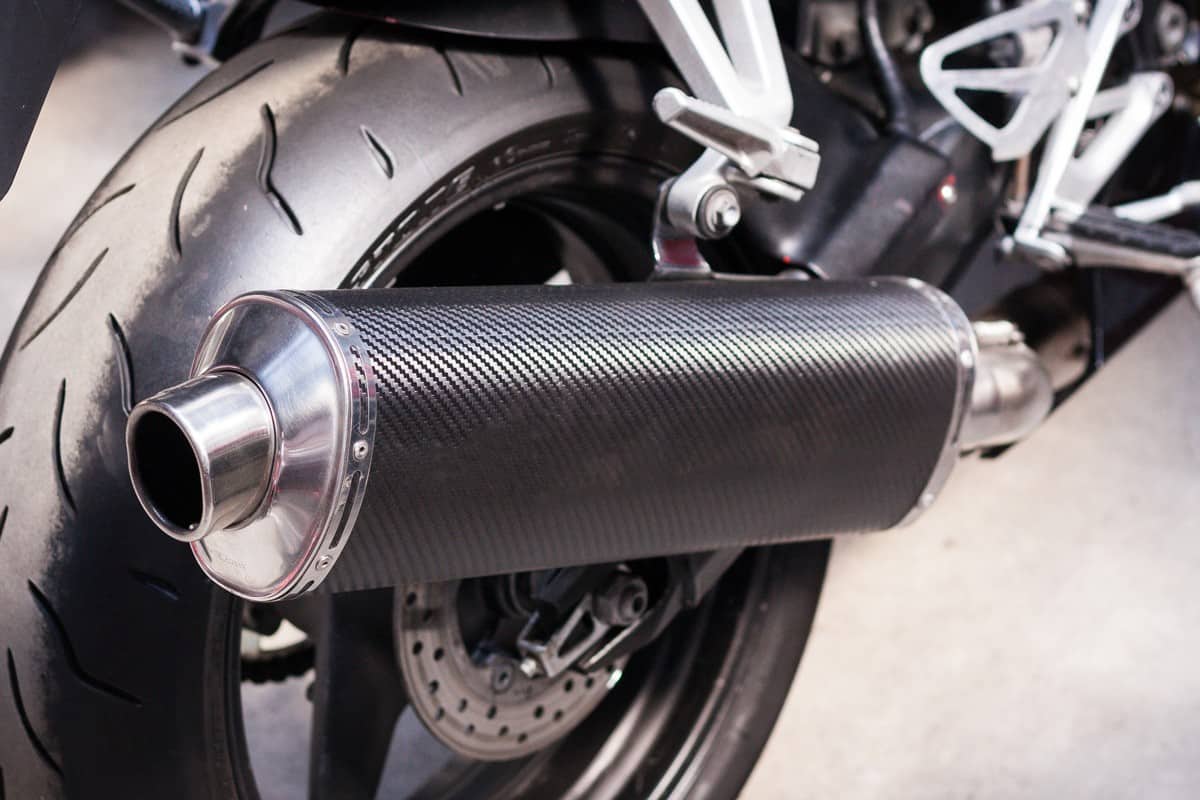 A carbon fiber coated motorcycle exhaust sytem