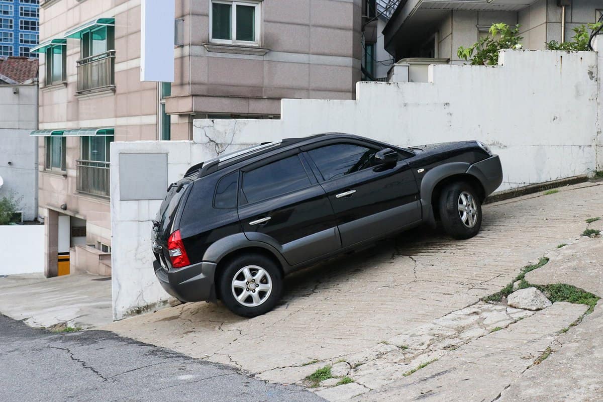 Car parking on the slope