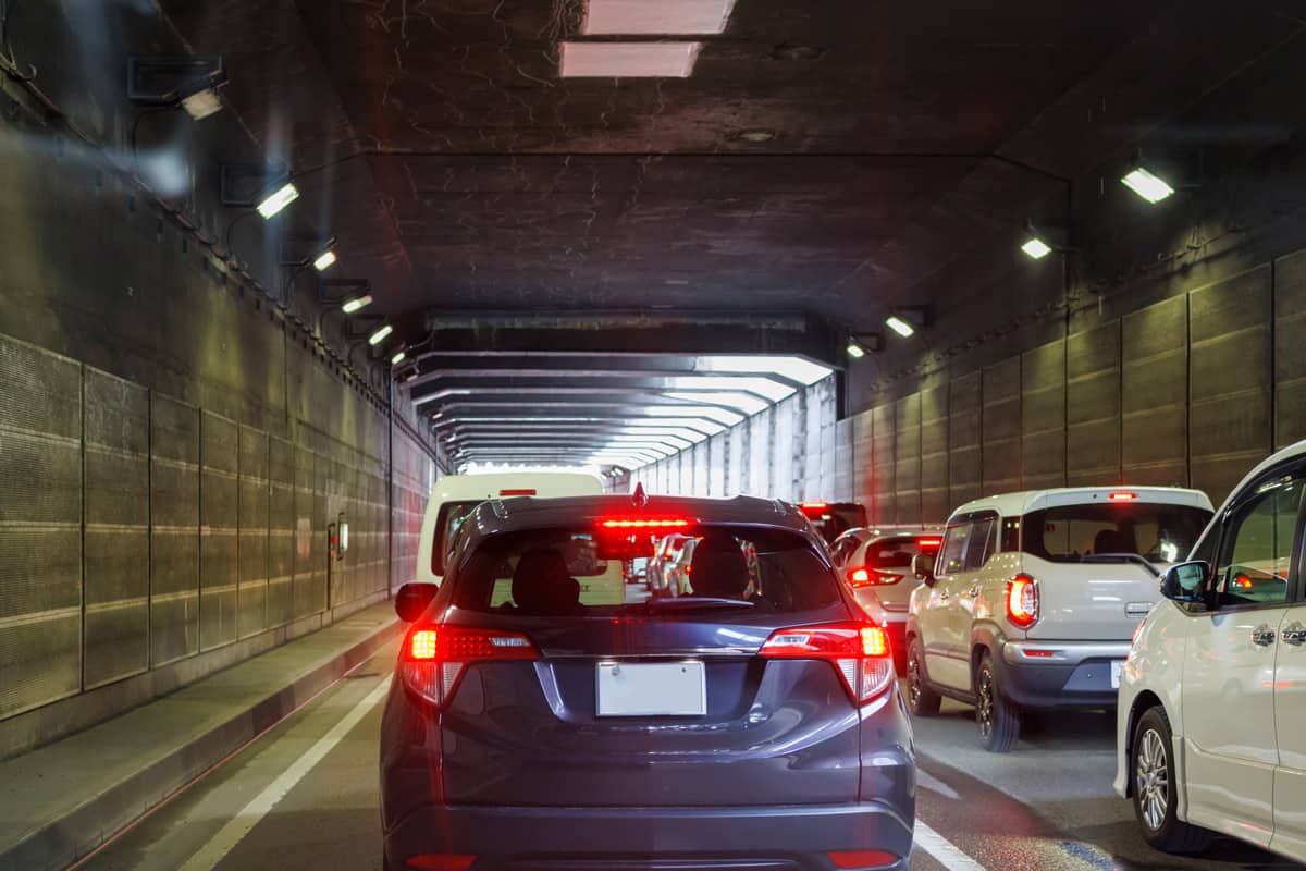 Congesting traffic in the underpass